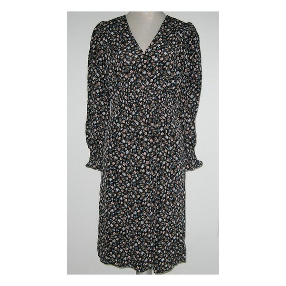 NWT Rebecca Taylor ZELMA Smocked Floral 100% SILK Dress Size 10 MSRP $450